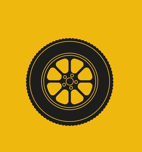 Car tire icon background vector illustra... | Premium Vector #Freepik #vector #car-wheel #car-rim #tyre #wheel Flat Tire Illustration, Tires Logo, Tire Icon, Icon Background, Bus Wrap, Automotive Logo Design, Wheel Logo, Illustration Template, Vector Character Design