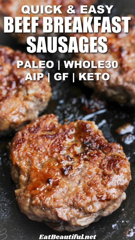 Sausage Meat Recipes, Keto High Protein, Aip Keto, Whole30 Beef, Best Keto Breakfast, Apple Breakfast, Breakfast Meat, Paleo Recipes Breakfast, Paleo Beef