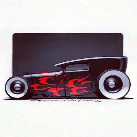 Ballpen Sketch, Hotrod Art, Kustom Kulture Art, Cartoon Car Drawing, Wash Car, Fun Artwork, Hot Rod Cars, Hot Rod Art, Cool Car Drawings