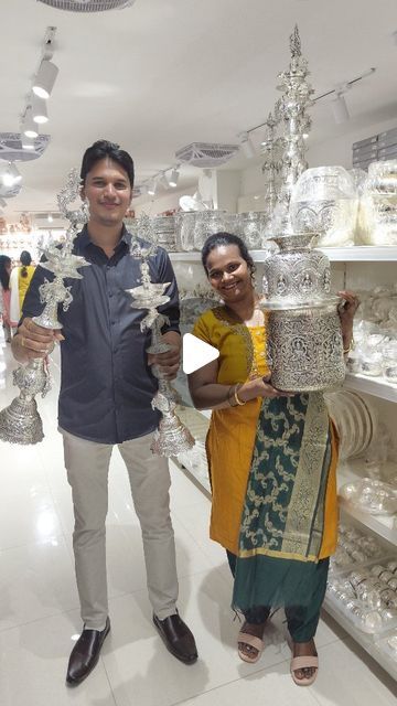 German Silver Return Gifts, Hyderabad Shopping, Silver Utensils, Steel Utensils, Silver Articles, Face Only, Indian Wedding Gowns, India Home Decor, Temple Design For Home