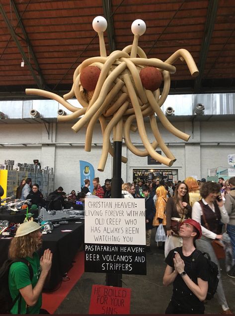 Brussels Sighting « Church of the Flying Spaghetti Monster Spaghetti Monster, Flying Spaghetti Monster, Living Forever, The Church, Brussels, Google Photos, Spaghetti, Memes