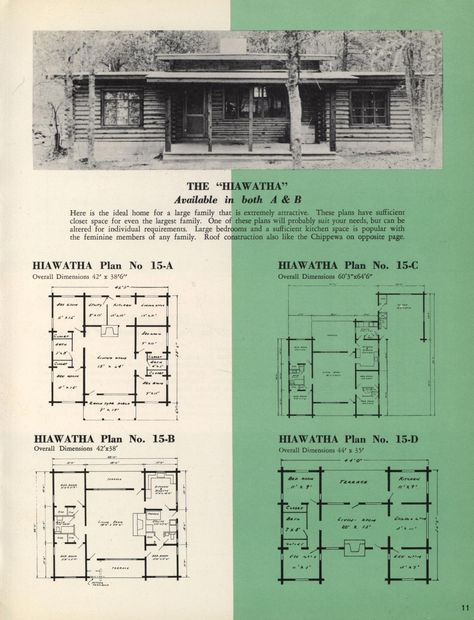 Book of plans : Pioneer Log Cabin Co. : Free Download, Borrow, and Streaming : Internet Archive Vintage Cabin Floor Plans, Pioneer House Plans, Pioneer House, Log Cabin Plans, Cabin Diy, Vintage House Plans, Cabin Plans, House Layouts, Log Cabin