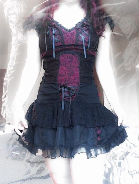 Tripp Nyc Corset, Tripp Nyc Top, Draculaura's Closet, Tripp Nyc Outfit, Corset Outfit Goth, Nyc Romantic, Tartan Skirt Outfit, Tripp Nyc Skirt, Tripp Nyc Dress