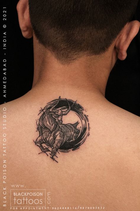 Pieces Zodiac Tattoo Men, Taurus Tattoo Men, Taurus Zodiac Tattoo, Tattoo Pieces, Pieces Zodiac, Taurus Tattoo, Pisces And Taurus, Taurus Tattoos, Bull Tattoos