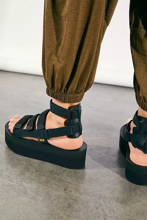 Sandals | Free People Platform Tevas Outfit, Platform Teva Outfit, Teva Outfit, Platform Tevas, Teva Sandals Outfit, Platform Sandals Outfit, Tall Gladiator Sandals, Teva Flatform, Cork Footbed Sandals