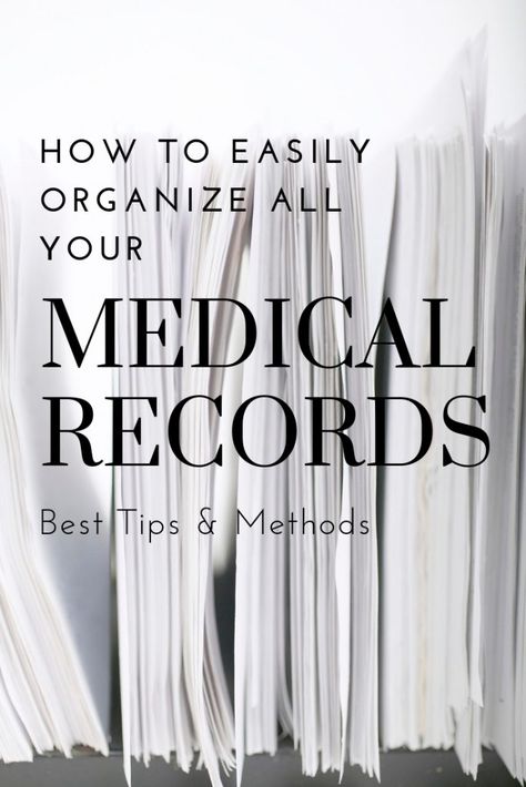 CREATING AN EASILY MANAGED MEDICAL RECORDS SYSTEM - The Health Minded Medical Records Technician, Medical Records Organization Ideas, Medical Records Organization, Medical Office Organization, Medical Organization, Medical Printables, Medical Binder Printables, Residency Medical, Family Emergency Binder