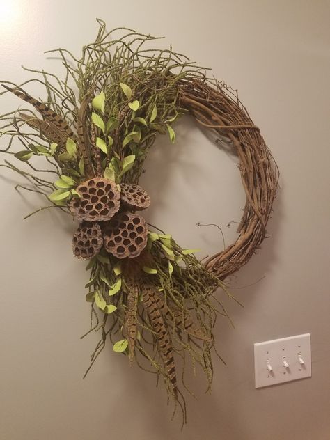 Manly Wreath Front Doors, Masculine Christmas Wreath, Masculine Door Wreath, Masculine Arrangements, Masculine Wreath, Masculine Christmas, Christmas Wreath Ideas, Flower Ideas, Wreath Ideas