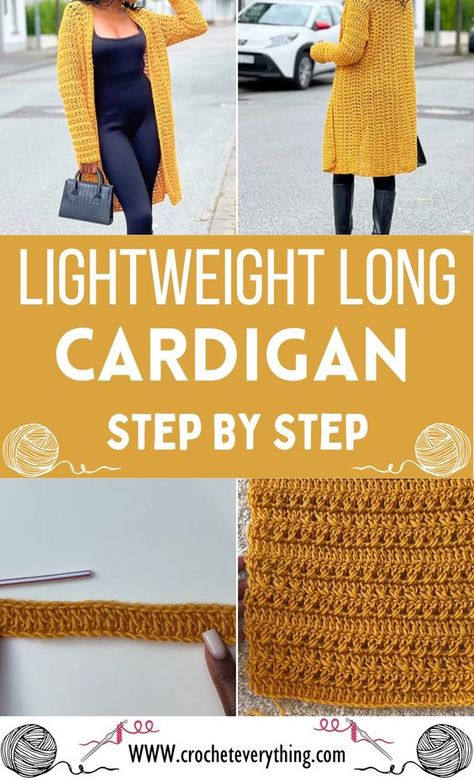 Crochet Lightweight Long Cardigan Crochet Cardigan Measurements, Crochet Long Sweater Pattern Free, Crochet Lightweight Cardigan, Long Cardigan Crochet Pattern Free, Long Crochet Cardigan Pattern Free, Crochet Duster Cardigan Pattern Free, Crochet Duster Pattern, Crochet Long Cardigan Pattern Free, Beginner Crochet Cardigan