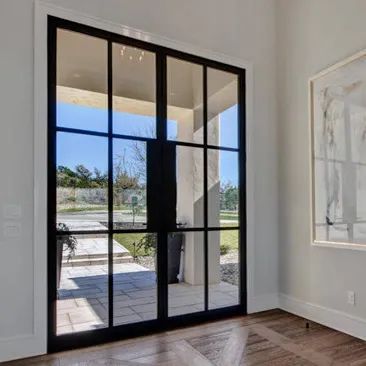 Iron French Doors, French Double Doors, French Exterior, French Doors Exterior, Door Sweep, Glass Front Door, Iron Doors, Types Of Doors, Exterior Door