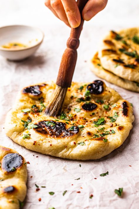 Vegan naan bread - Lazy Cat Kitchen Vegan Naan Bread, Paneer Curry Recipes, Vegan Naan, Lazy Cat Kitchen, Homemade Curry, Cat Kitchen, Turmeric Recipes, Naan Recipe, Naan Bread