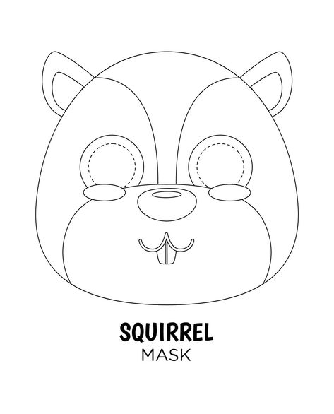 Superhero Mask Template, Squirrel Mask, Mask Coloring Page, Animal Mask Templates, Printable Halloween Masks, Squirrel Costume, Printable Animal Masks, Mask Template Printable, Printable Mask