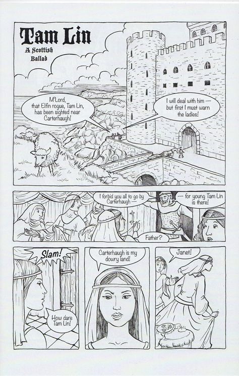 Tam Lin, Page 1 Tam Lin, Celtic Culture, Creatures Art, Fairy Queen, Comics Story, Mythical Creatures Art, British Isles, Creature Art, Mythical Creatures