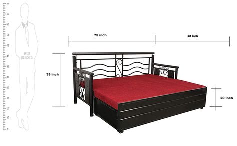 Swastik Furniture Three Seater Single Size Metal Sofa Cum Bed with Hydraulic Storage: Amazon.in: Home & Kitchen Sofa Cum Bed Design, Bed With Hydraulic Storage, Latest Sofa, Sofa Cum Bed, Modern Futon, Metal Sofa, Sofa Bed Design, Printed Sofa, Collection Ideas