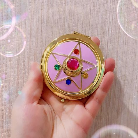 Sailor Moon R Moonlight Memory Series Crystal Star Case Cosmetic Make Up Compact Travel Folding MIRROR Sailor Moon Cosplay Box - AliExpress