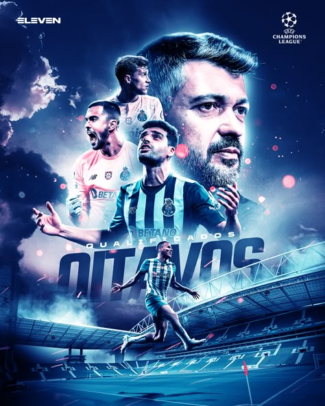 Champions League Graphic Design, Champions Poster Design, Sport Infographic, Team Poster Ideas, Champions League Poster, Matchday Poster, Football Ads, Soccer Banner, Cricket Poster