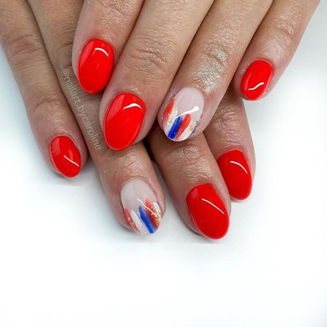 4th Of July Nails Simple, July 4th Nails, Forth Of July Nails, Spirit Nails, Firework Nail Art, Sparkle Nail Designs, Firework Nails, Star Nail Designs, Patriotic Nails