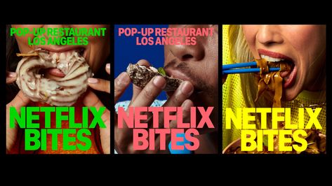 Netflix Bites Visual Identity : New Studio Food Campaigns Advertising, Yearbook Themes, Creative Advertising Design, Luxury Branding Design, Key Visual, Communication Art, Keys Art, Print Layout, Graphic Design Fun