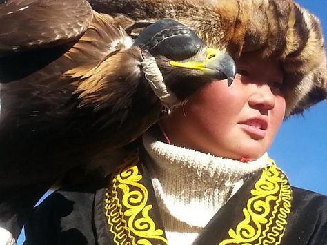 Eagle Huntress, Pictures Of People, Mongolia, Eagles, Hair Wrap, Art Inspiration, Media, Hair Styles, Animals