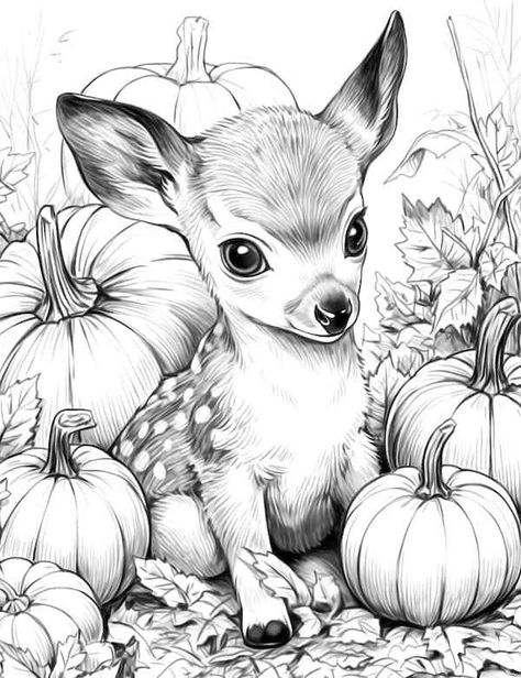 Thanksgiving Drawings, Deer Sketch, Deer Coloring Pages, Snowman Coloring Pages, Our Mindful Life, Kids Animals, Adult Colouring Pages, Flower Coloring Pages, Coloring Book Art