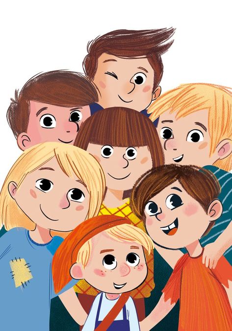 Love! 😀 #illustrated by Claudio Cerri, represented by Beehive Illustration. Check out his portfolio at Childrensillustrators.com - click this pin📌 for more children's illustration for picture book and other books for kids! #childrensillustrators #childrensbook #kidlitart #childrensillustration Beehive Illustration, Illustrator Portfolio, Children's Book Characters, Illustration Art Kids, Friends Illustration, Picture Books Illustration, Children's Illustration, Doll Family, Pop Art Wallpaper