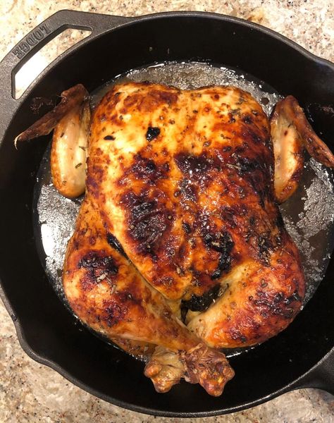 Roast Chicken with Maple Butter and Rosemary – Fran's Favs Maple Butter, Rosemary Chicken, Roast Recipes, Cooking Together, Roast Chicken, Cooking Inspiration, Poultry Recipes, Roasted Chicken, Dinner Tonight