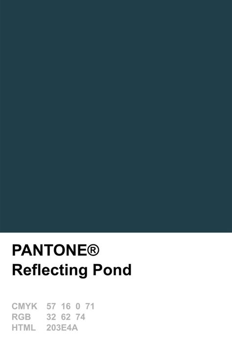 Reflecting Pond Color, Pantone Dark Blue, Design House Modern, Pantone 2015, Reflecting Pond, Pantone Colours, Pantone Palette, Pantone Colour Palettes, Modern Color Schemes