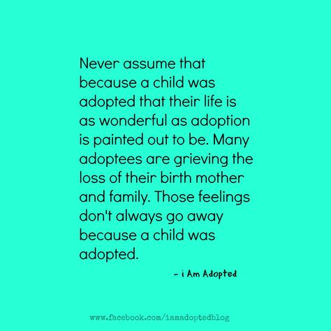 Adoptees cannot be expected to be grateful when loss was involved #adoption #adoptees Foster Children Quotes, Adoption Loss, Adoption Quotes, Foster Care Adoption, Birth Mother, Fostering Children, Adopting A Child, Foster Parenting, Be Patient