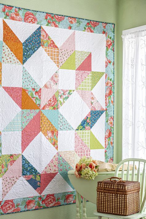 Carpenter Star Quilt, Star Quilt Tutorial, Missouri Quilt Company, Missouri Star Quilt Company Tutorials, Missouri Star Quilt Tutorials, Timeless Watch, Layer Cake Quilt Patterns, Missouri Quilt, Big Block Quilts