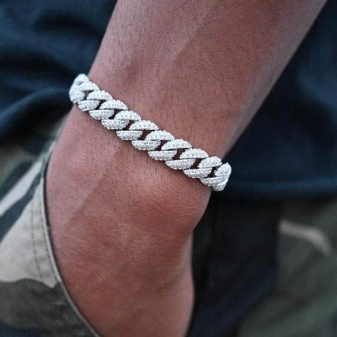 Diamond Bracelets For Men, Cuban Bracelet Men, Mens Link Bracelet, Gents Bracelet, Mens Diamond Jewelry, Miami Style, Gold Cuban Link Chain, Mens Diamond Bracelet, Cuban Link Bracelet