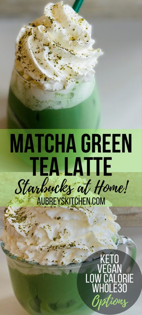 Craving a Starbucks matcha latte? This matcha green tea latte is amazing and you can make it at home whenever you want! It is creamy, refreshing with included variations to make a low calorie (“skinny”), vegan, whole food plant based, whole30 or keto matcha latte. #matchalatte #starbuckscopycat Macha Powder, Healthy Smooties, Country Meals, Iced Matcha Green Tea, Matcha Drinks, Tea Plants, Starbucks Matcha, Healthy Beverages, Low Calorie Vegan