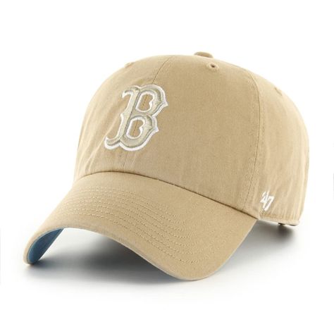 PRICES MAY VARY. Officially Licensed Product Relaxed Fit (Not Structured) Garment Washed Cotton Twill Strapback (One Size Fits Most) Khaki/Blue Bottom '47 Boston Red Sox Ballpark Clean Up Dad Hat Baseball Cap (Khaki/Blue). The '47 CLEAN UP is a relaxed and curved adjustable strapback with raised embroidery on the front and a loop label on the back. Made from garment washed cotton twill. Red Sox Cap, Red Sox Game, Boston History, Red Sox Hat, Red Sox Baseball, Hat Baseball, Custom Jerseys, 47 Brand, Boston Red