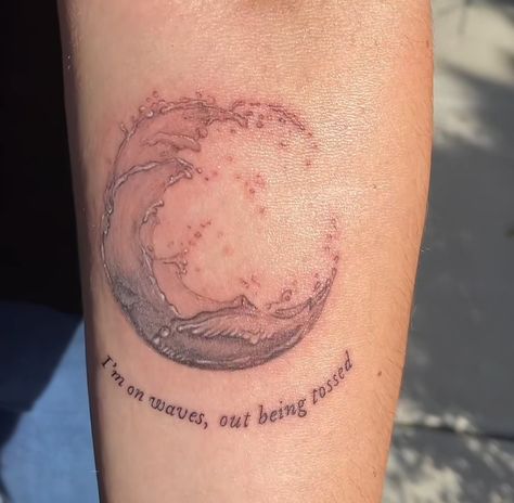 Evermore Tattoo Taylor Swift, Evermore Tattoo, Taylor Tattoo, Swift Tattoo, Taylor Swift Evermore, Taylor Swift Tattoo, Cute Little Tattoos, Waves Tattoo, Dainty Tattoos