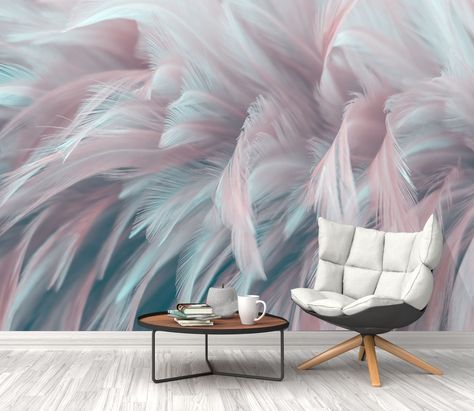 3d Wallpaper White, 3d Wallpaper Design, Kindergarten Wallpaper, 3d Wallpaper For Walls, Feather Wallpaper, 3d Wall Murals, Custom Wall Murals, Feather Wall, Paper Wallpaper