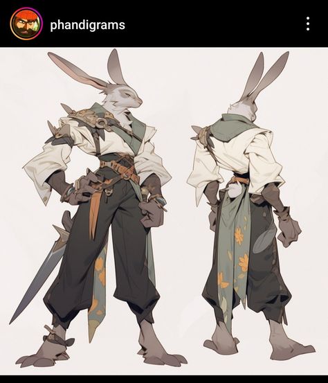 Rabbit Monk Dnd, Rabbit People Dnd, Haregon Character Art, Rabbit Dnd Character, Harengon Dnd Art Male, Dnd Harengon Character Art, Harengon Paladin, Rabbit Folk Dnd, Dnd Rabbitfolk