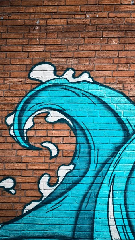 Street Art Wallpaper, Brick Wall Wallpaper, Graffiti Wallpaper Iphone, Images D'art, Wallpapers Android, Teal Wallpaper, Graffiti Wallpaper, Graffiti Wall Art, Art Wallpaper Iphone