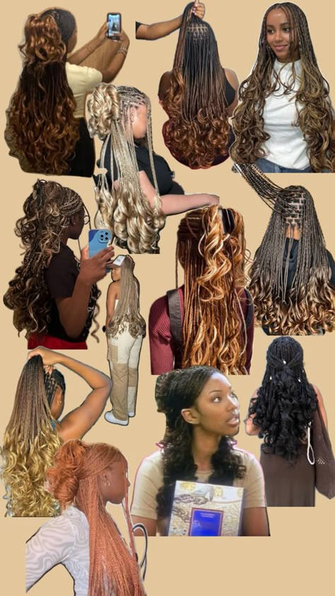 Hair Color Tips, French Curls, Hair Color Guide, Short Box Braids Hairstyles, French Curl, Goddess Braids Hairstyles, Box Braids Hairstyles For Black Women, Cute Braided Hairstyles, Braided Hairstyles For Teens