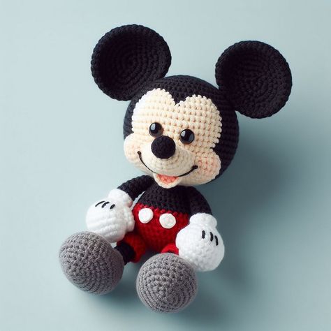 Mickey Crochet Pattern Free, Mickey Crochet Pattern, Mickey Mouse Gift Ideas, Crochet Mickey Mouse Amigurumi Patterns Free, Mickey Mouse Crochet Pattern, Crochet Amigurumi Mickey Mouse, Mickey Crochet, Mickey Keychain Crochet, Mickey Mouse Amigurumi Patron Gratis