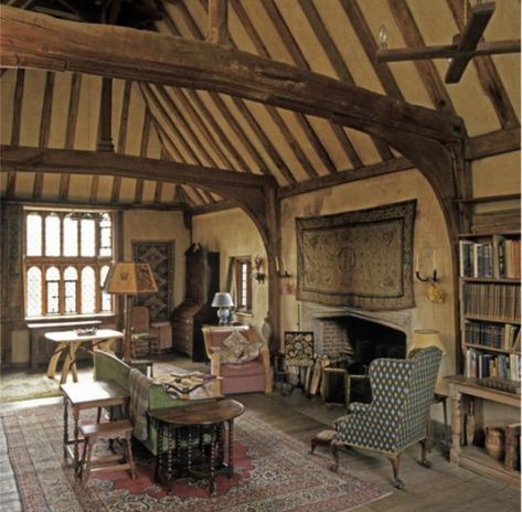 Tudor Interior, Tudor Decor, Great Dixter, Edwin Lutyens, Storybook Homes, Estate Interior, English Interior, English Decor, Castles Interior