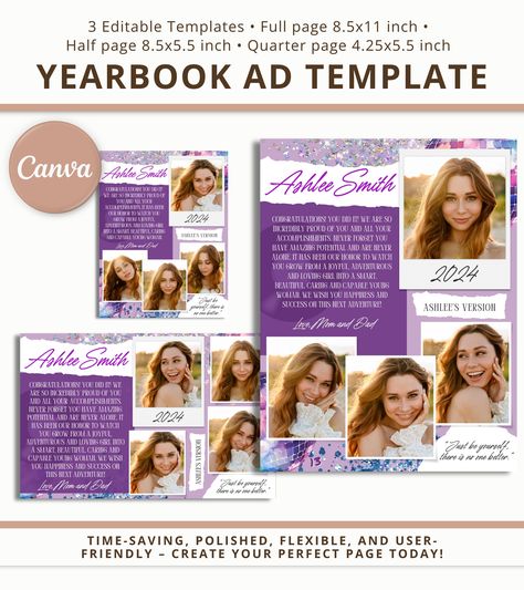 School Yearbook Template, Template Yearbook, Yearbook Ad Template, Yearbook Ad, Yearbook Template, Yearbook Layouts, Ad Layout, School Yearbook, Never Forget You