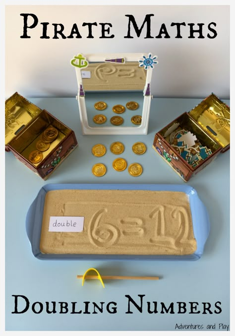 Pirate Maths Doubling Numbers Ks1 Provision, Eyfs Pirates, Pirates Eyfs, Sandpit Ideas, Maths Challenges, Doubling And Halving, Pirate Maths, Autumn Games, Reception Maths