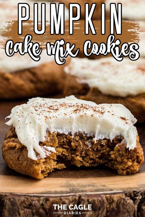 Spice Cake Mix Cookies, Pumpkin Spice Cake Mix, Pumpkin Cake Mix Cookies, Pumpkin Spice Cookie Recipe, Pumpkin Spice Pecans, Pumpkin Cake Mix, Spice Cake Mix And Pumpkin, Cake Mix Recipe, Cake Mix Desserts