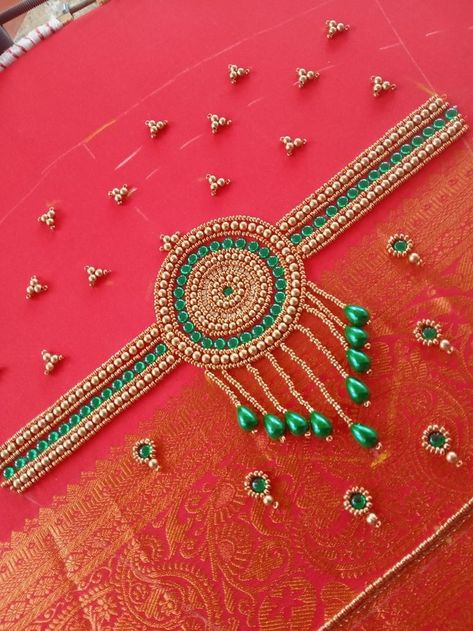 Hanging Designs For Blouse, Sleeve Aari Work Design, Magam Work Designs, Peacock Embroidery Designs, Aari Design, Flower Pattern Drawing, Sugar Beads, Lotus Flower Art, Hand Work Design