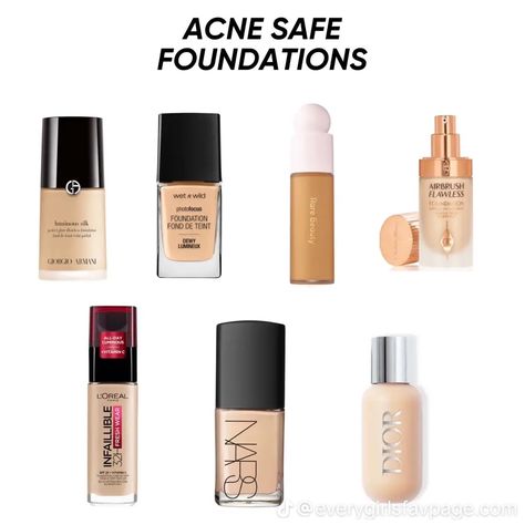 Acne Safe Foundation, Best Blush Brush, Acne Foundation, Order To Apply Makeup, Brown Smokey Eye Makeup, Smokey Eye Makeup Look, Smokey Eye For Brown Eyes, Makeup Board, Best Eyeliner