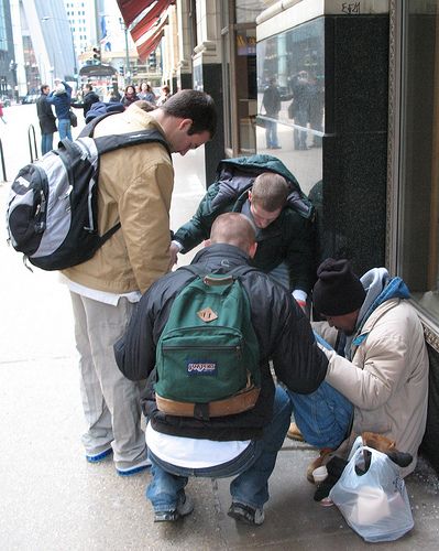 Share God's love whenever you can  If Jesus were walking the earth today, He would certainly spend time with the homeless. He would speak with them, heal them, and help them. Today, Jesus chooses to work through those who believe and follow Him. Guy Sitting, Christian Friendship, Pat Boone, Studera Motivation, Isaiah 6, Theater District, Jesus Praying, Christian Friends, Jesus Is Life