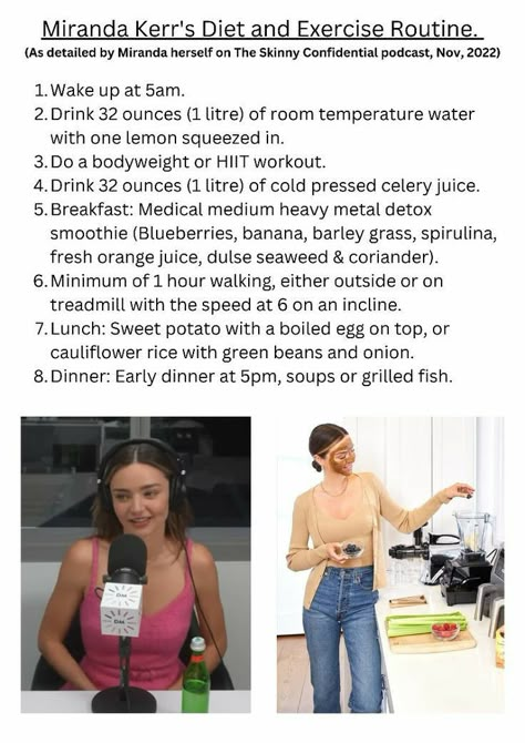 Miranda Kerr Smoothie, Miranda Kerr Recipes, Miranda Kerr Lifestyle, Miranda Kerr Food, Miranda Kerr Health, Old Money Diet, Model Wieiad, Kate Moss Diet Plan, Miranda Kerr 2023