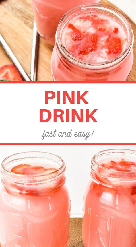 Copycat Starbucks Pink Drink Recipe - 3 Boys and a Dog Diy Pink Drink Starbucks, Pink Drink Starbucks Recipe, Lime Sherbert Punch, Starbucks Copycat Recipes, Pink Drink Recipe, Starbucks Pink Drink Recipe, Copycat Drink Recipes, Pink Drink Starbucks, Starbucks Pink Drink