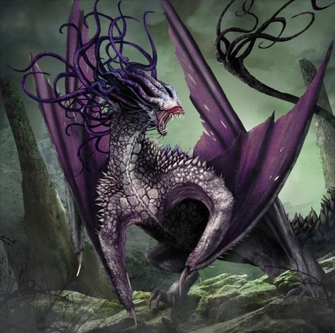 Eldrazi Art, Dragon God Art, Eldritch Dragon, Fish Person, Mystical Creatures Mythology, Dark Creatures, Creature Artwork, Cool Monsters, Fantasy Beasts