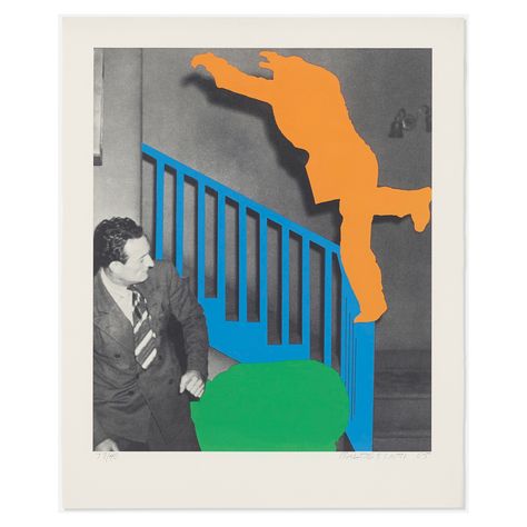 John Baldessari⁠ Two Figures: One Leaping (Orange); One Reacting (with Blue and Green)⁠ 2005⁠ Duotone photolithograph and lithograph with embossing and debossing⁠ 22 1/2 x 18 1/4 in.⁠ Edition of 40⁠ Pencil signed, dated, and numbered⁠ #JohnBaldessari⁠ #Baldessari⁠ #Figurative⁠ #PhotoLithograph⁠ #Lithograph⁠ #LimitedEditionPrint⁠ #ContemporaryArt⁠ #Contemporary⁠ #ConceptualArt⁠ #Conceptual⁠ #ModernArt⁠ #MustSee⁠ #ArtInMiami⁠ #Miami⁠ #MiamiBeach⁠ #Florida⁠ #Wynwood⁠ #DesignDistrict⁠ #Art⁠ #Arte⁠ Photography Installation, Andy Warhol Flowers, Collage Magazine, Social Identity, Stink Bug, Furniture Installation, John Baldessari, Postmodern Art, Composite Photography