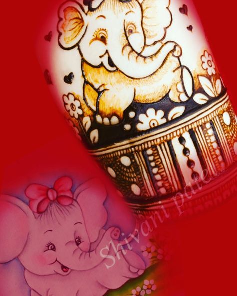 #babyshowerideas #henna #babyelephant #traditionaltattoo #instagram #shivani_mehandi_art Elephant Mehendi, Baby Mehndi, Baby Mehndi Design, Kids Henna, Mehandi Art, Heena Design, Mehndi Designs For Kids, Modern Mehndi Designs, Engagement Mehndi Designs