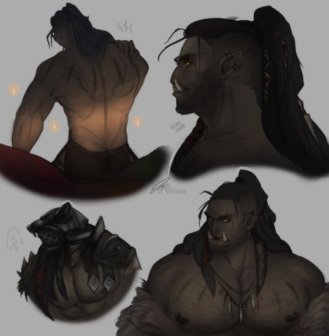 Orc Oc, Dnd Orc, Rune Knight, Oc Art, Fantasy Races, Dungeons And Dragons Characters, Arte Fantasy, Character Design Male, Creature Concept